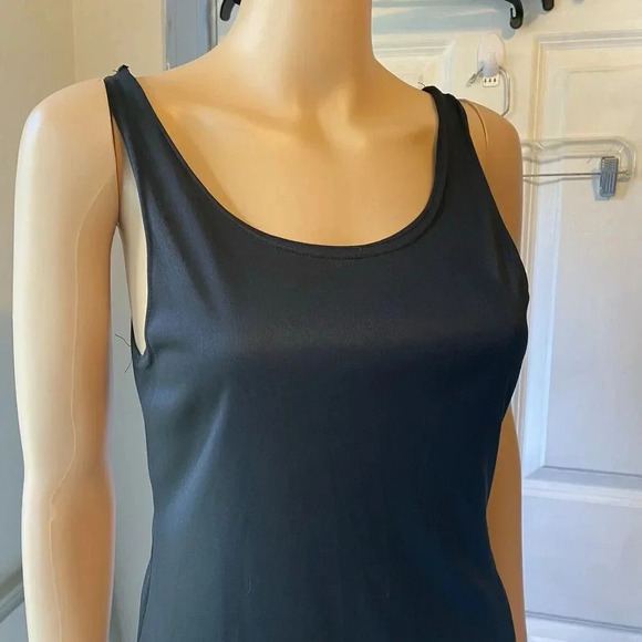 VTG Y2K Orange USA Whimsigoth Witchy Midi Dress S-M Mesh Open Knit Black Stretch - Picture 12 of 16